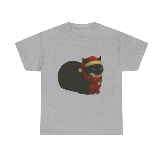 Christmas Maxwell Cat Tee - Unisex Heavy Cotton